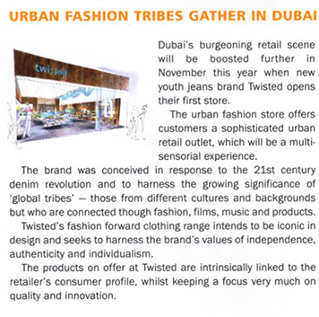 Number 39 | John McCarthy | JHP | Twisted | Urbanwear | Times Square Mall, Dubai | Interior designer